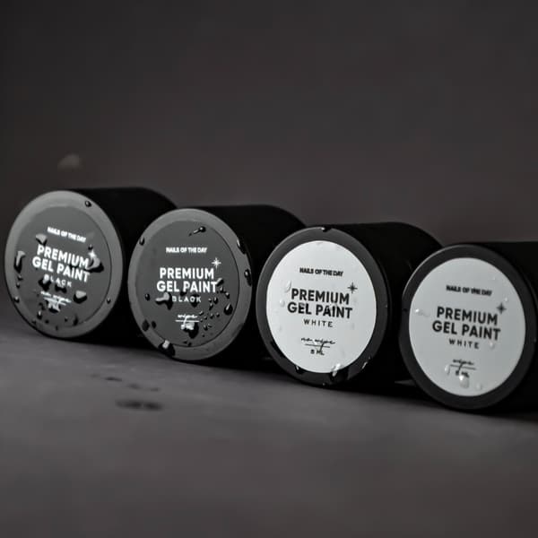 NAILSOFTHEDAY Premium geelimaali Black no wipe - maali ilman tahmeaa kerrosta, 5 ml