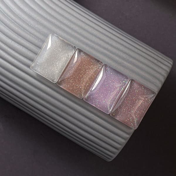 NAILSOFTHEDAY Polygel shimmer 05 - tummanpunainen akryyligeeli hiukkasilla, 30 g