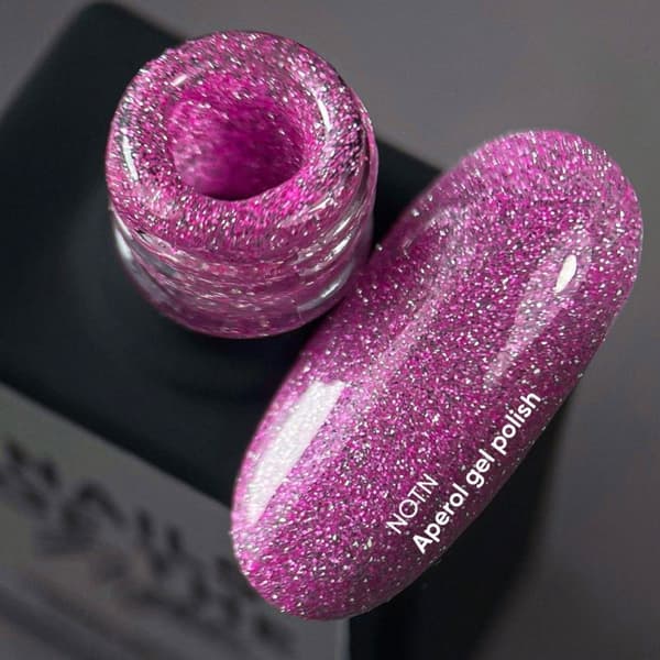 NAILSOFTHENIGHT Aperol - pink reflekterende hybridlak, 10 ml