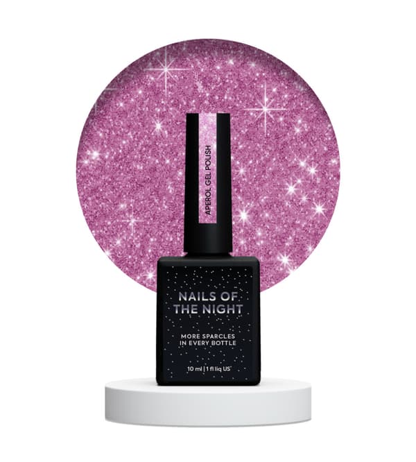 NAILSOFTHENIGHT Aperol - pink reflekterende hybridlak, 10 ml