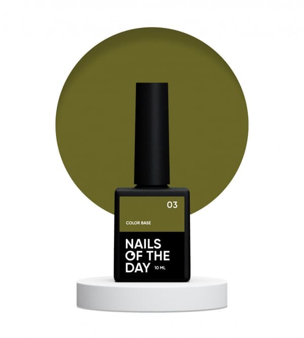 NAILSOFTHEDAY Väripohja 03 - vihreä khaki hybridipohja, 10 ml