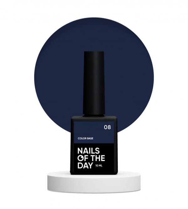 NAILSOFTHEDAY Color base 08 - intensiivinen tummansininen kynsialusta, 10 ml