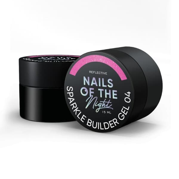 NAILSOFTHENIGHT Sparkle Builder gel 04 - pink builder gel med reflekterende partikler, 15 ml