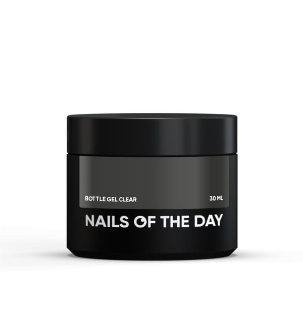 NAILSOFTHEDAY Flaskegel klar - gennemsigtig gel til styrkelse og reparation, 30 ml