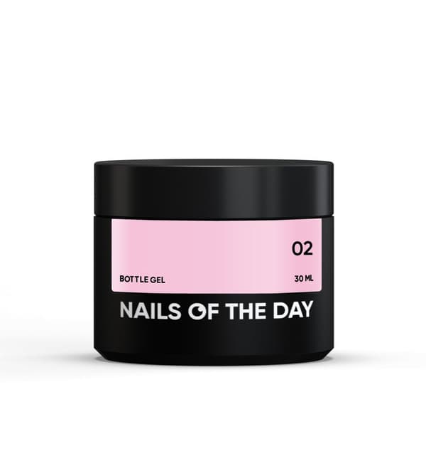 NAILSOFTHEDAY Bottle gel 02 - ljusrosa gel för förstärkning och reparation, 30 ml
