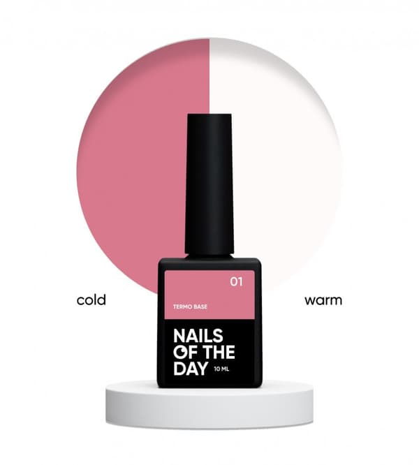 NAILSOFTHEDAY Termo base 01 - termo base (støvet pink/mælkeagtig), 10 ml