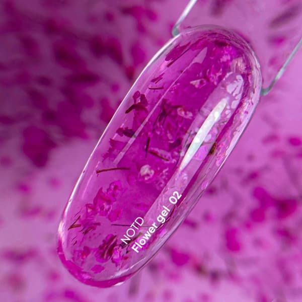 NAILSOFTHEDAY Build gel Flower 02 - pink builder gel med blomster, 15 ml