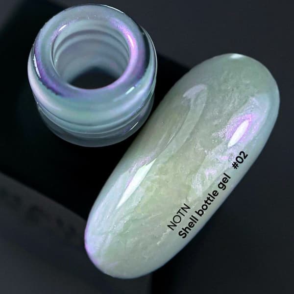 NAILSOFTHENIGHT Shell Bottle gel 02 - hvid-pink perle gel til styrkelse og reparation, 10 ml
