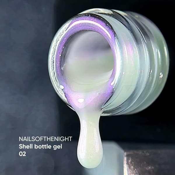 NAILSOFTHENIGHT Shell Bottle gel 02 - hvid-pink perle gel til styrkelse og reparation, 10 ml