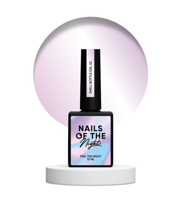 NAILSOFTHENIGHT Shell Bottle gel 02 - hvid-pink perle gel til styrkelse og reparation, 10 ml