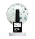 Pikkukuva 1 / 2: NAILSOFTHEDAY Potal base 30 - maitomainen pohja mustalla ja vihreällä glitterillä, 10 ml