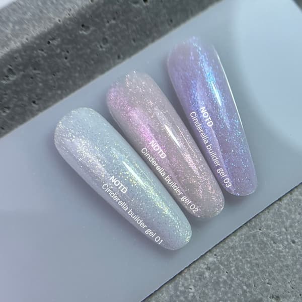 NAILSOFTHEDAY Cinderella builder gel 01 - milky builder gel med pärlglans, 15 g