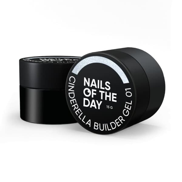NAILSOFTHEDAY Cinderella builder gel 01 - milky builder gel med pärlglans, 15 g