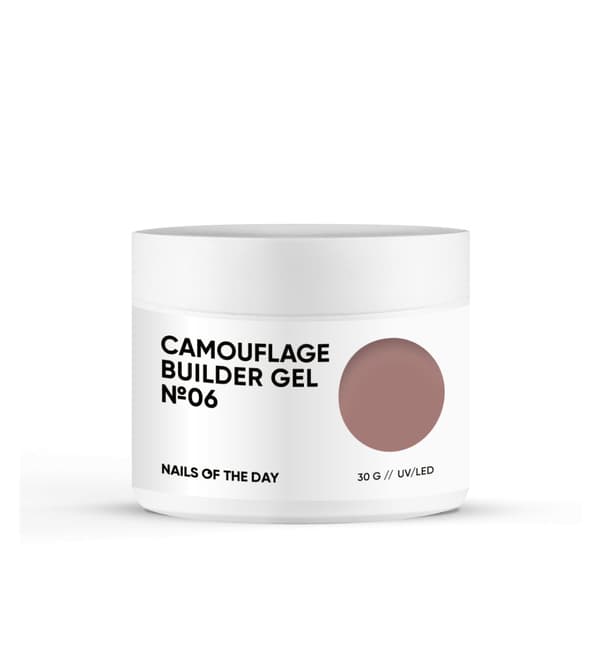 NAILSOFTHEDAY Camouflage gel 06 - brun tyk byggegel, 30 g