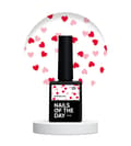 Miniatyrbild 1 av 2: NAILSOFTHEDAY Kupidon topp 01 - topp med röda och rosa hjärtan utan klibbigt lager, 10 ml