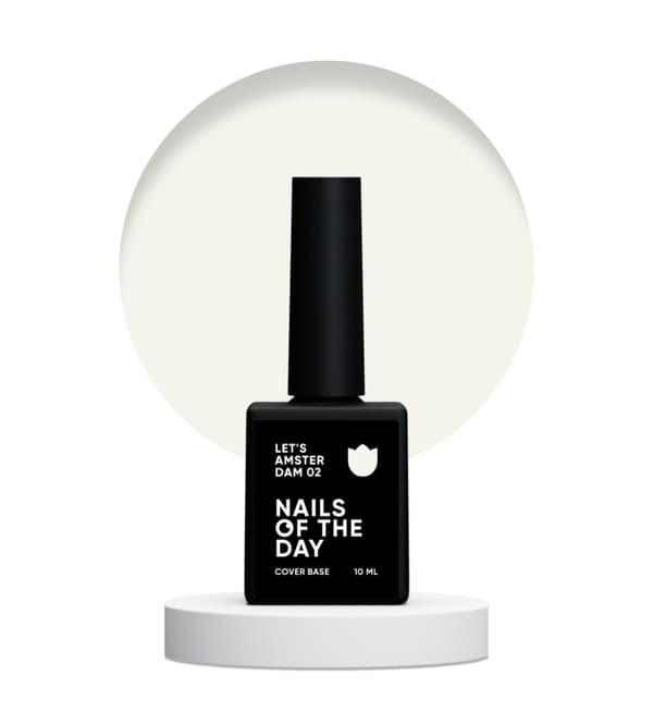 NAILSOFTHEDAY Let's Amsterdam 02 - vit-mjölkig kamouflagehybridbas, 10 ml