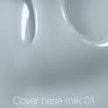 Miniatyrbild 2 av 4: NAILSOFTHEDAY Täckbas NYHET Milk 01 - halvtransparent cool-mjölkig hybridbas, 30 ml
