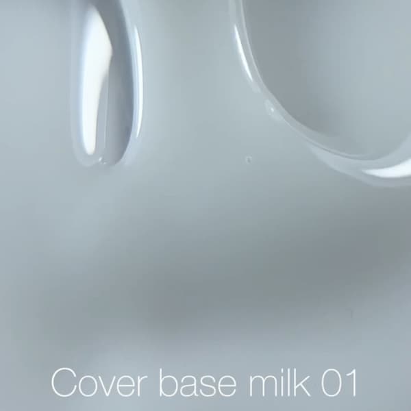NAILSOFTHEDAY Täckbas NYHET Milk 01 - halvtransparent cool-mjölkig hybridbas, 30 ml