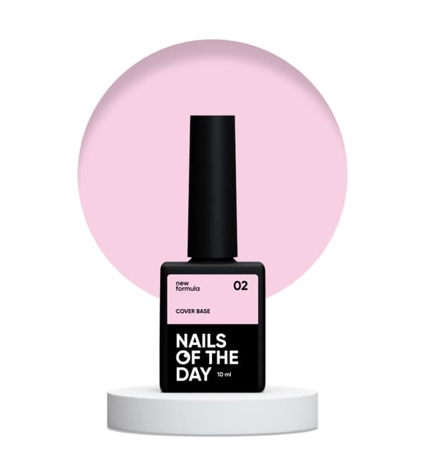 NAILSOFTHEDAY Cover base NEW 02 - semi-transparent pink nøgen hybrid base, 10 ml