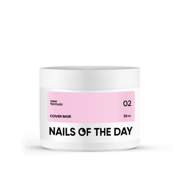 NAILSOFTHEDAY Cover base NEW 02 - semi-transparent pink nøgen hybrid base, 30 ml
