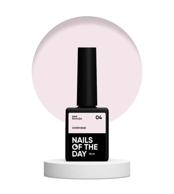 NAILSOFTHEDAY Cover base NEW 04 - semi-transparent pudder-pink hybrid base, 10 ml