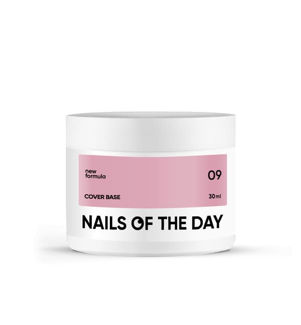 NAILSOFTHEDAY Täckbotten NYHET 09 - halvtransparent nakenbas, 30 ml