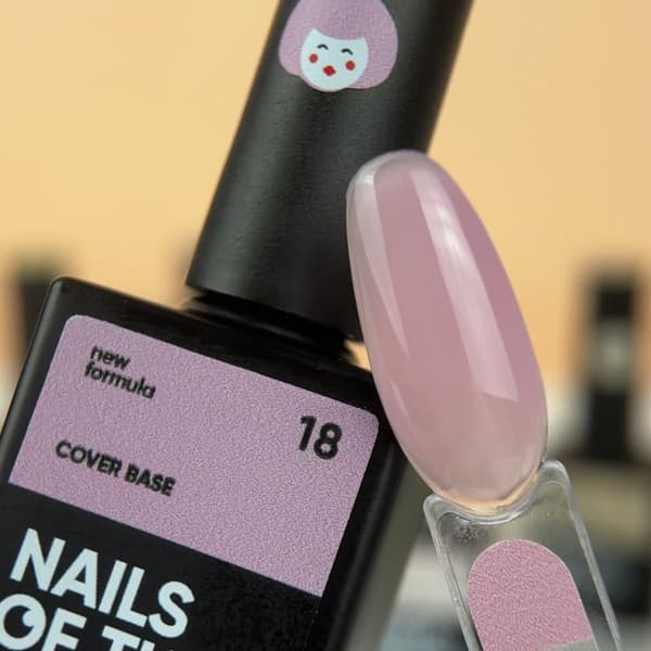 NAILSOFTHEDAY Cover base NY 18 - semi-transparent pink hybrid base, 10 ml