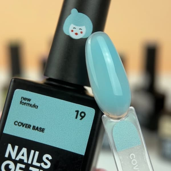 NAILSOFTHEDAY Cover base NY 19 - semi-transparent lyseblå hybrid base, 10 ml
