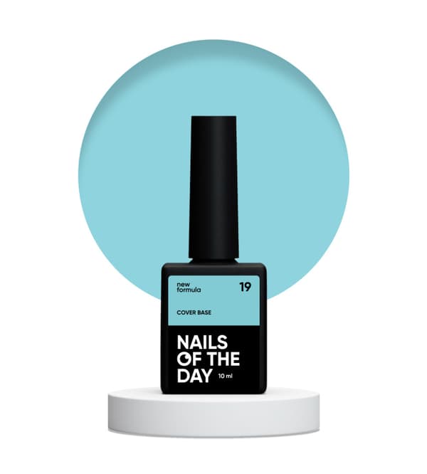 NAILSOFTHEDAY Cover base NY 19 - semi-transparent lyseblå hybrid base, 10 ml