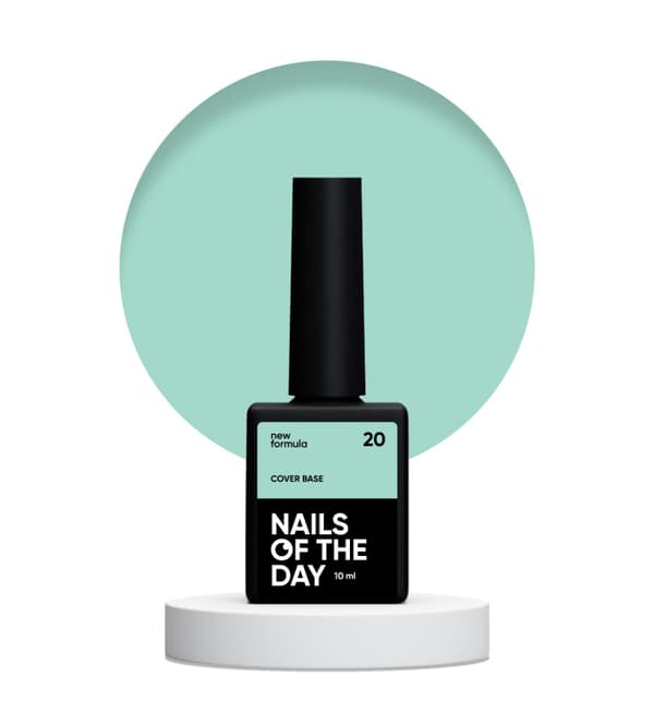NAILSOFTHEDAY Päällyspohja UUSI 20 - puoliläpinäkyvä minttuhybridipohja, 10 ml