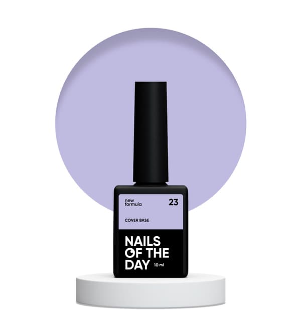 NAILSOFTHEDAY Cover base NY 23 - semi-transparent lilla hybrid base, 10 ml