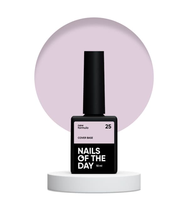 NAILSOFTHEDAY Täckbas NYHET 25 - halvtransparent cool rosa hybridbas, 10 ml