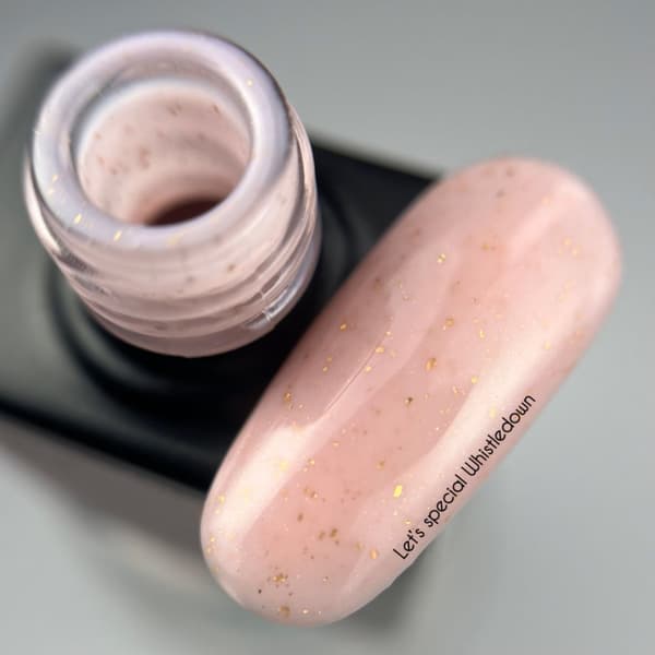 NAILSOFTHEDAY Let's special Whistledown - rosa med guldflingor hybridlack, 10 ml