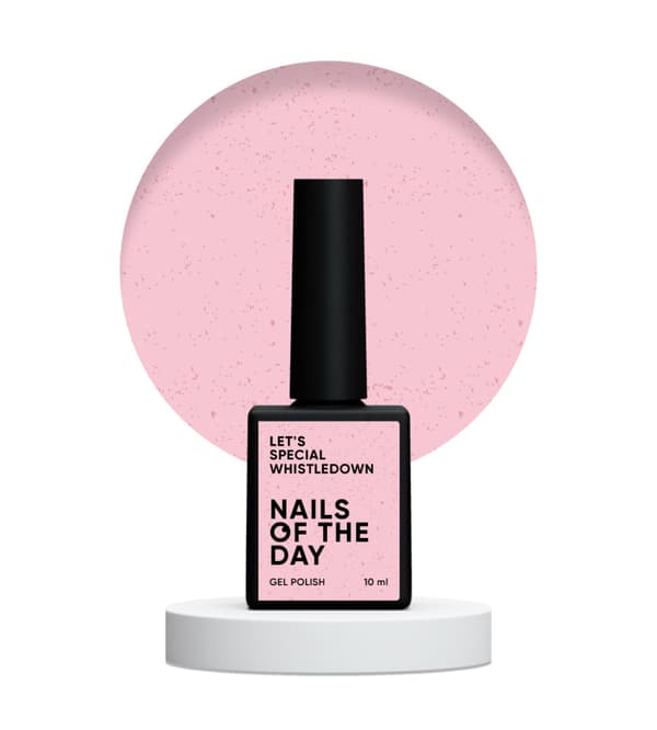 NAILSOFTHEDAY Let's special Whistledown - rosa med guldflingor hybridlack, 10 ml