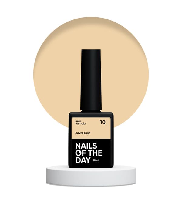 NAILSOFTHEDAY Täckbas NYHET 10 - täckande persikohybridbas, 10 ml