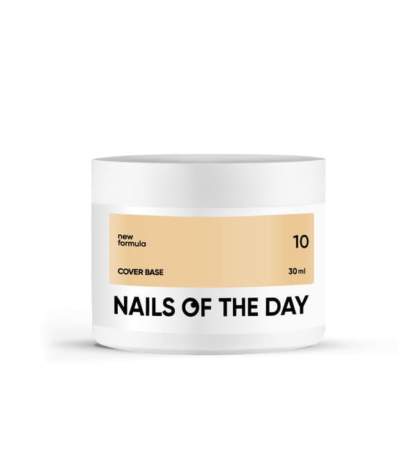 NAILSOFTHEDAY Päällyspohja UUSI 10 - peittävä persikkahybridipohja, 30 ml