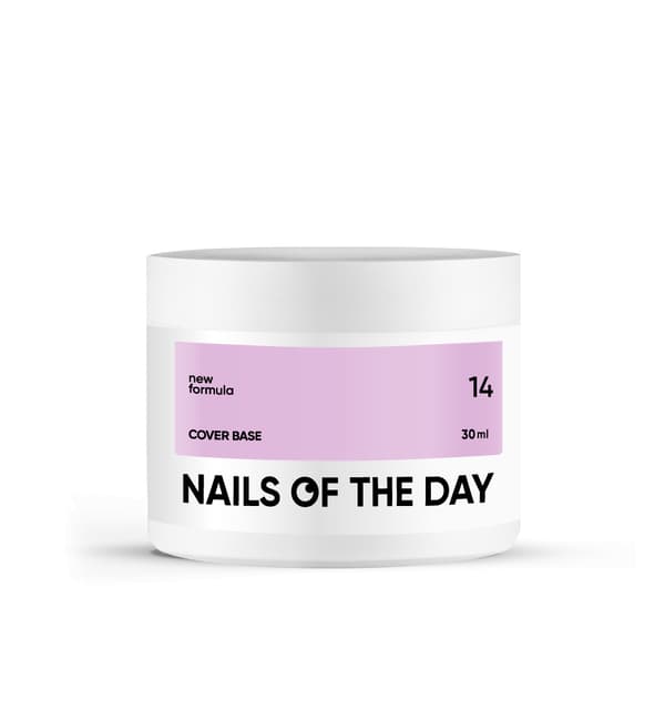NAILSOFTHEDAY Cover base NY 14 - uigennemsigtig lilla hybrid base, 30 ml