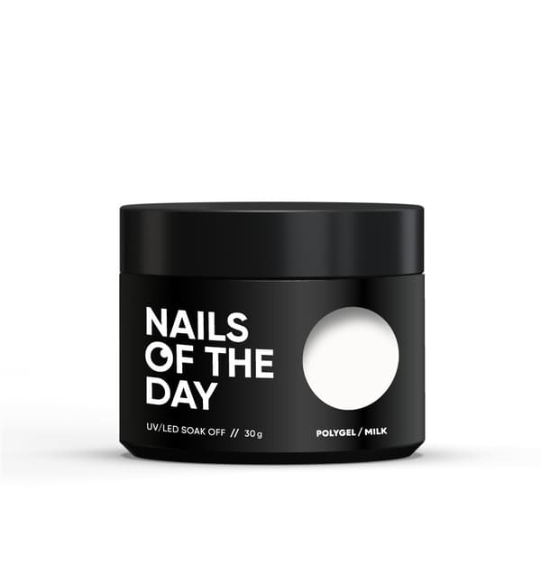 NAILSOFTHEDAY Polygel milk - maidonvalkoinen akryyligeeli, 30 g