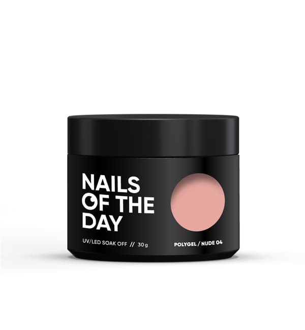 NAILSOFTHEDAY Polygel nude 04 - klassisk nude akryl gel, 30 g