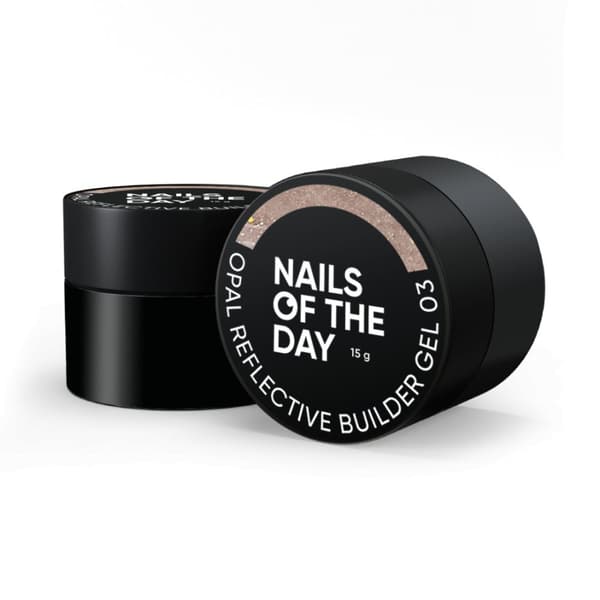 NAILSOFTHEDAY Opal reflekterende Builder gel 03 - varm nøgen builder gel med opal glans og reflekterende partikler, 15 g