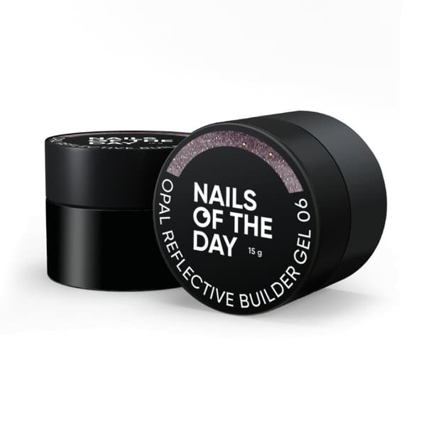 NAILSOFTHEDAY Opal reflekterende Builder gel 06 - lavendel builder gel med opal glans og reflekterende partikler, 15 g