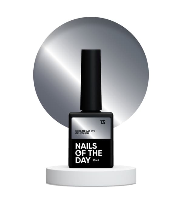 NAILSOFTHEDAY Korean cat eye 13 - tummanharmaa hybridikynsilakka "cat eye" efektillä, 10 ml