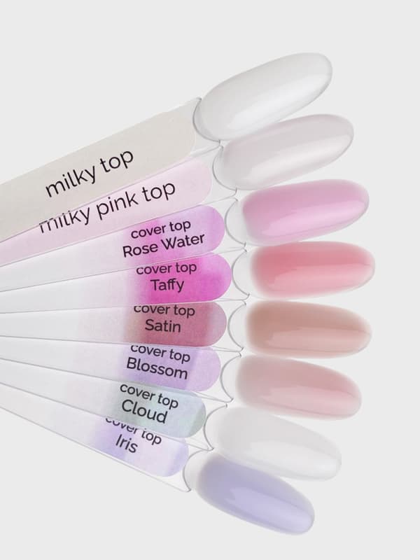 TOUCH Cover top Blossom - rosa-beige semi-transparent hybrid top, 13 ml