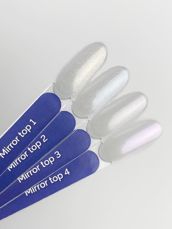 TOUCH Mirror top 04 - hvid-pink hybrid top med perle, 13 ml