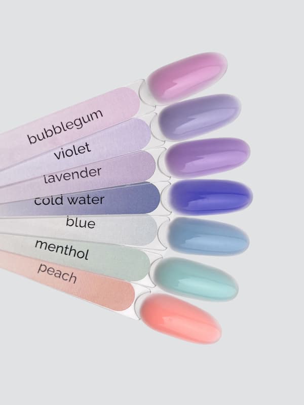 TOUCH Täckbotten Lavendel - lavendellila halvtransparent hybridbas, 13 ml