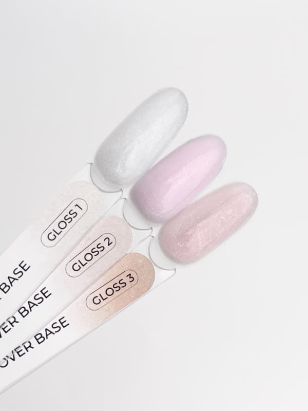 TOUCH Cover base Gloss 3 - mælkeagtig beige semi-transparent base med sølvglimmer, 30 ml