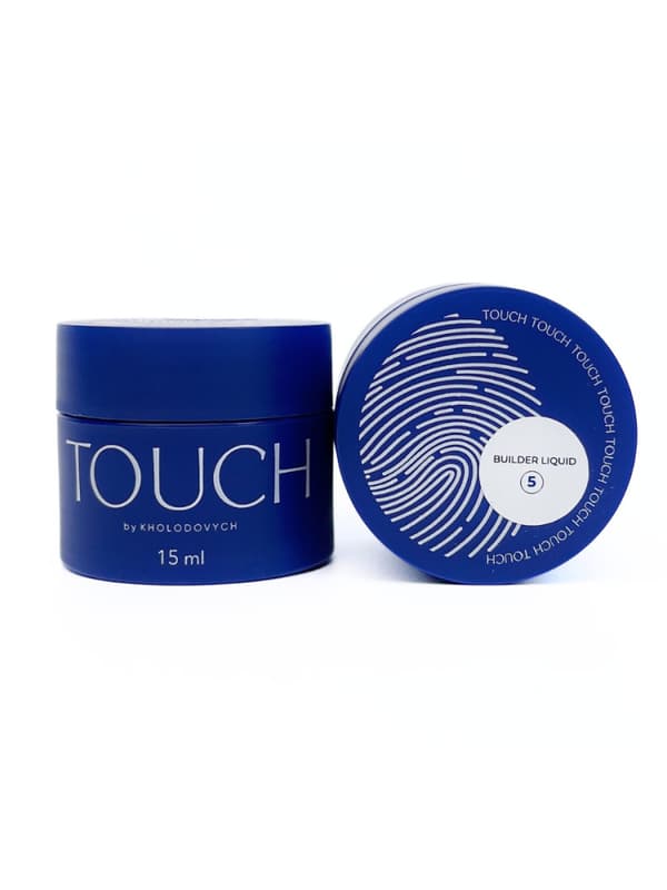 TOUCH Builder liquid 05 - rosa med glitter, stark gel med flytande konsistens, 15 ml