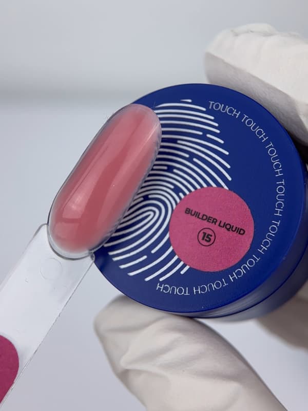 TOUCH Builder liquid 15 - vaaleanpunainen-punainen vahva geeli nestemäisellä koostumuksella, 15 ml