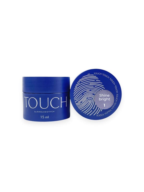 TOUCH Shine kirkas rakennegeeli 01 - maitomaisen violetti rakennusgeeli helmiefektillä, 15 ml