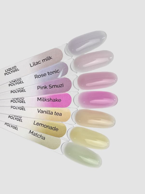 TOUCH Flytande polygel Rose tonic - mjölkaktig rosa halvtransparent flytande akrylgel, 15 ml